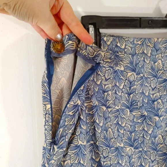 CLEARANCE Sigrid Olsen Pants Trousers Wide Leg Side Zip Cotton Stretch - Picture 10 of 14